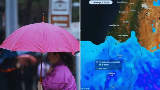 Semana Santa con calor, viento y lluvias: así estará el tiempo en la zona centro-sur de Chile