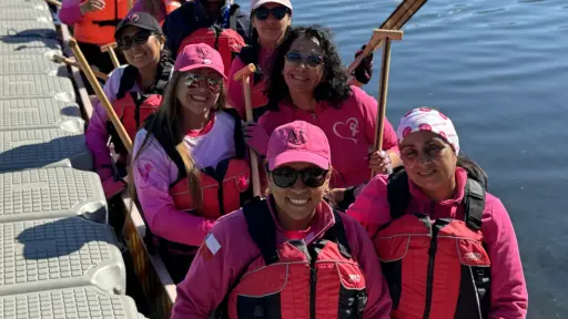 Remadoras Rosas de Laja vivieron jornada de autocuidado junto a Andes Salud Los Ángeles