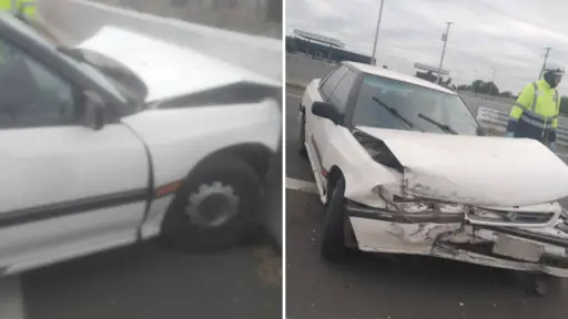 Dos adultos y un menor resultan lesionados tras colisión de camión que se dio a la fuga en Los Ángeles