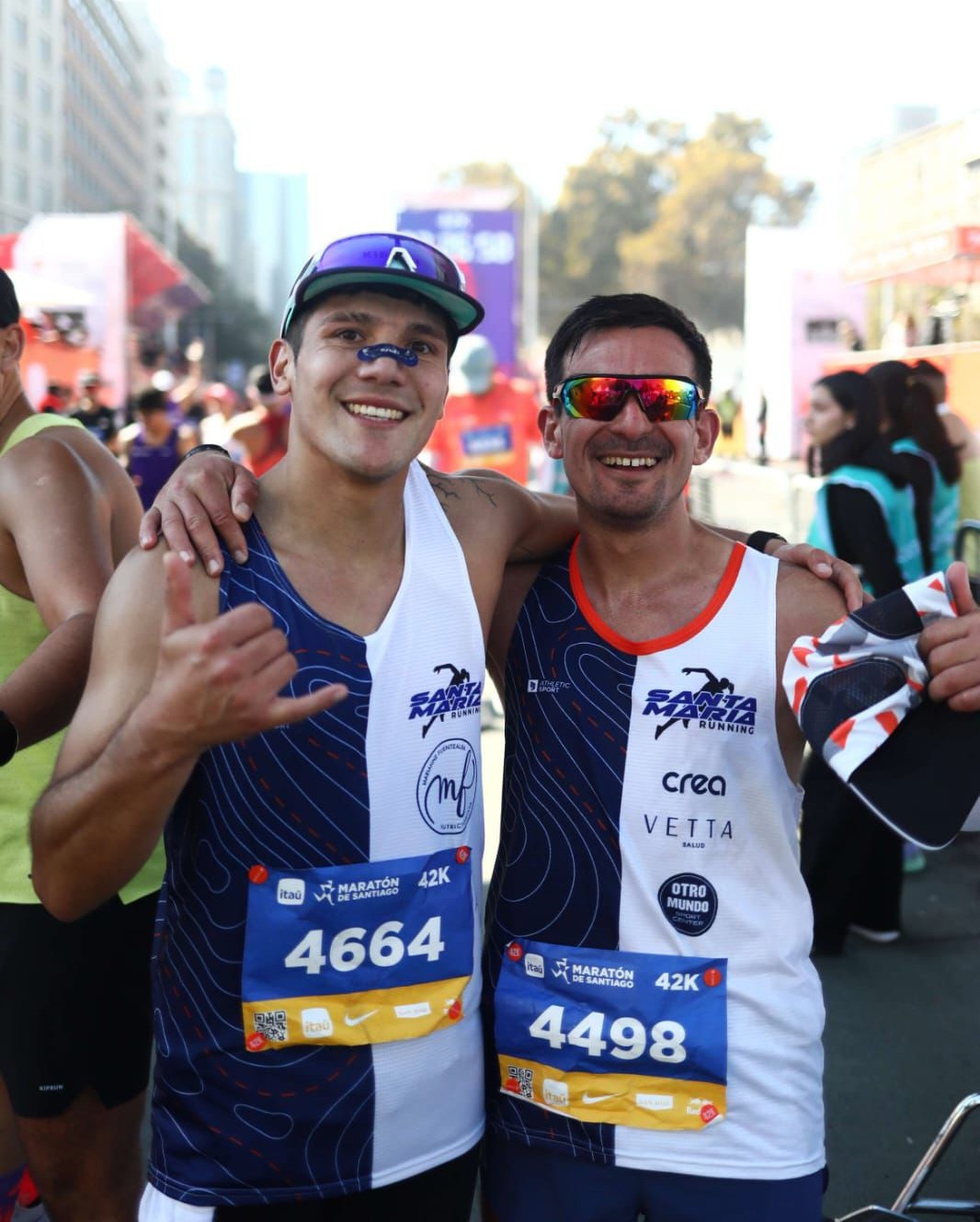 Nicolás Cuevas y Sixto Gallegos deportistas del Team Santa María Running  / La Tribuna