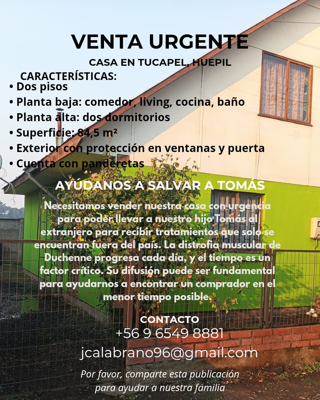 Información de venta de casa / Cedida
