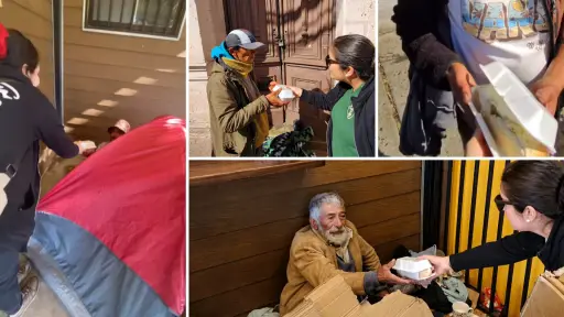 La historia detrás del video viral de completos repartidos a personas en situación de calle en Los Ángeles