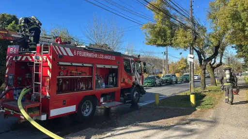 Incendio moviliza a Bomberos en Los Ángeles: fuego afectó estructura en calle O'Higgins