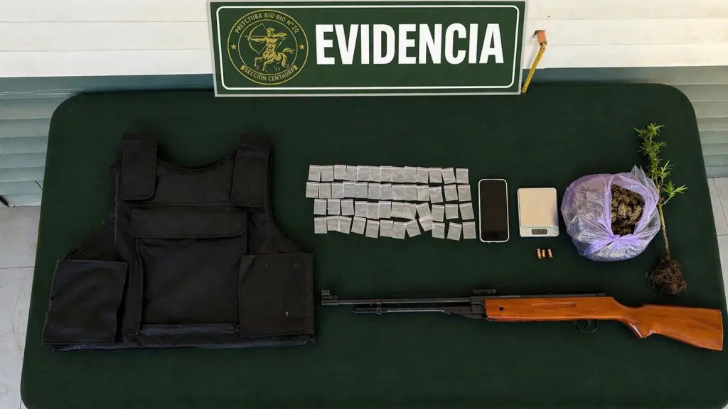 El operativo culminó, además, con diversas especies incautadas por Carabineros, Cedida