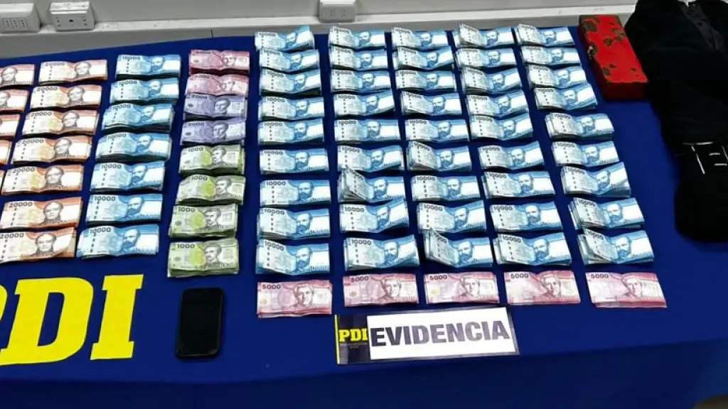 Detectives de la PDI incautaron cerca de nueve millones de pesos en dinero en efectivo, PDI Araucanía