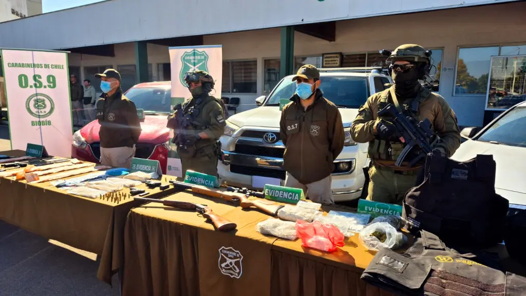 Las diligencias fueron lideradas por Carabineos del 0S9, Carabineros de Chile