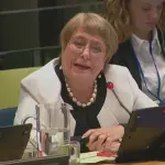 Michelle Bachelet presenta candidatura a secretaria general, ONU 
