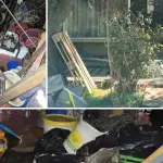 Elementos como neumáticos, bidones, carros y otros residuos se mantienen acumulados en una vivienda del sector Villa Grecia, según lo denunciado por vecinos., Cedidas