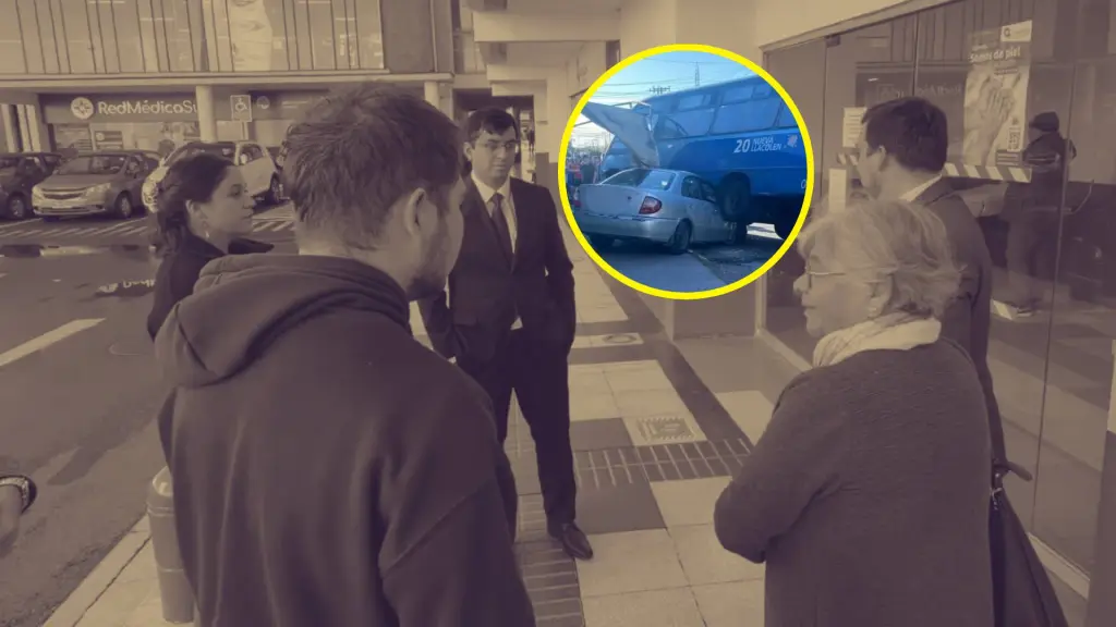 Vehículo particular resultó con daños de gran magnitud tras colisión con bus de locomoción colectiva; caso es materia de acción judicial en San Pedro de la Paz, Cedidas