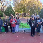 Familiares y cercanos de Gerson Jara participaron de una manifestación realizada este sábado en la Plaza de Armas de Los Ángeles., Cedida