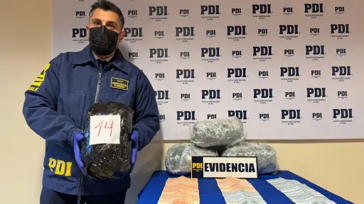 Operativo antidrogas en Los Ángeles deja dos detenidos y más de 39 kilos de marihuana incautados