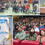 La actividad realizada en el Cine Municipal de Los Ángeles congregó a integrantes del comité habitacional y autoridades locales en una jornada marcada por la alta asistencia de familias vinculadas a la iniciativa., Cedidas