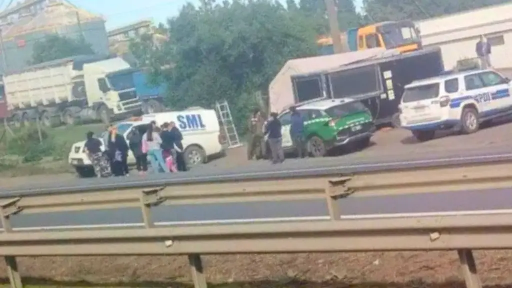 Personal policial y funcionarios del Servicio Médico Legal realizaron diligencias en el sector donde ocurrió el hallazgo., Cedida
