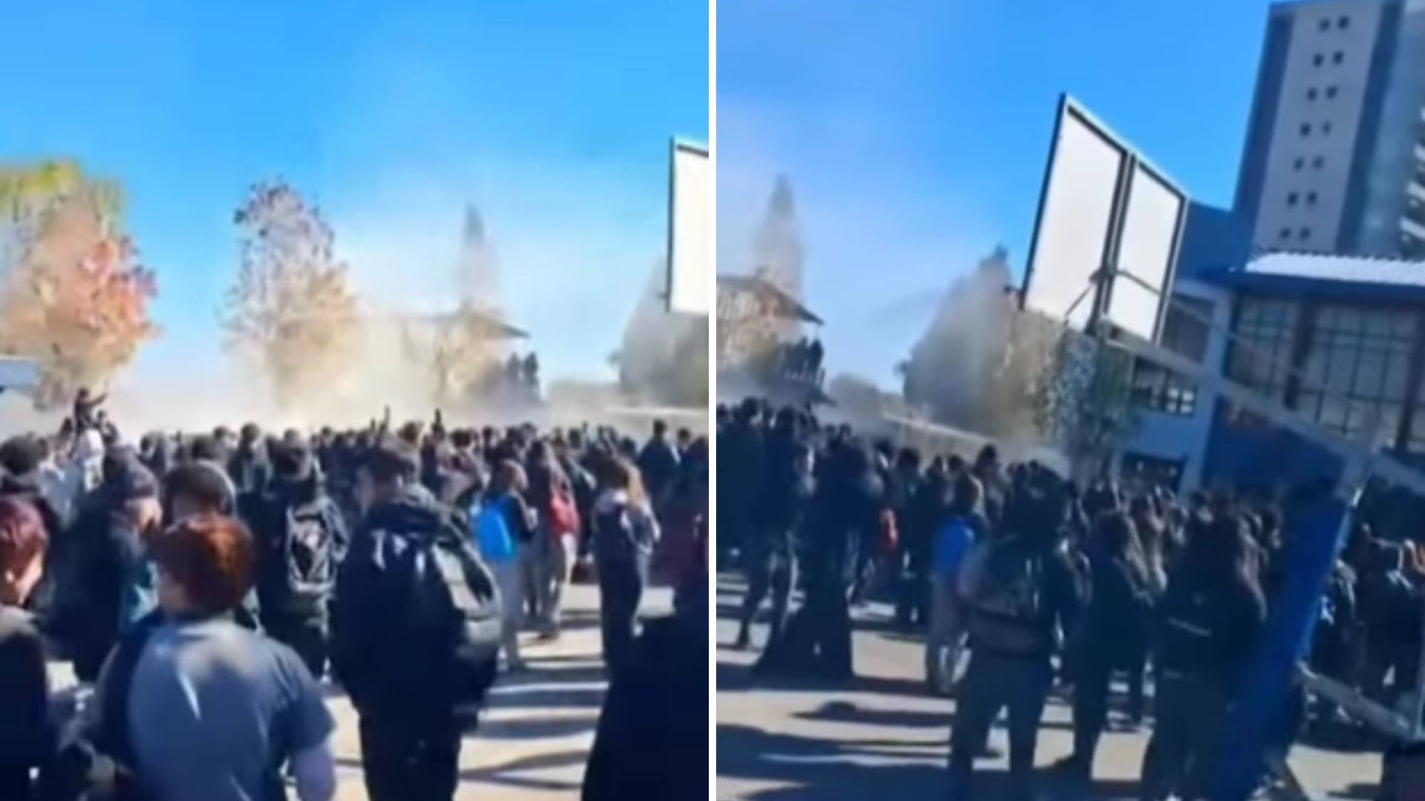 Estudiantes de Liceo Comercial de Los Ángeles se manifiestan ante incertidumbre de continuidad de la sede de Almagro