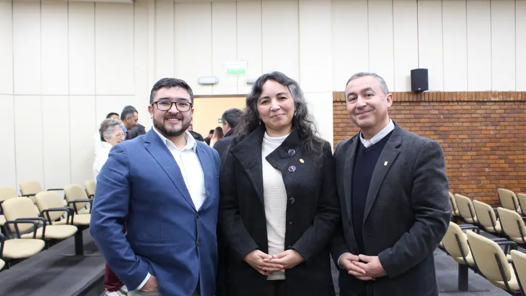 Juan Francisco Oliva, Jefe de carrera Enfermería; Marianela Castillo, Jefa de Carrera Pedagogía en Matemática; Juan Patricio Sandoval, Director de la Escuela de Ciencias y Tecnologías. | Universidad de Concepción