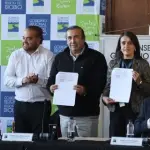 Firma de convenio, Municipalidad de Santa Bárbara
