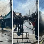Incendio destruyó tres viviendas y movilizó a seis compañías de Bomberos en Villa Todos Los Santos, La Tribuna