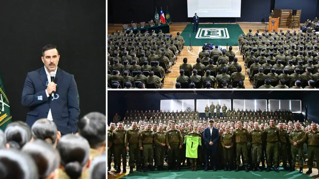 La actividad se realizó el martes en la Escuela de Formación de Carabineros y fue compartida posteriormente por Claudio Bravo en sus redes sociales., Claudio Bravo Muñoz