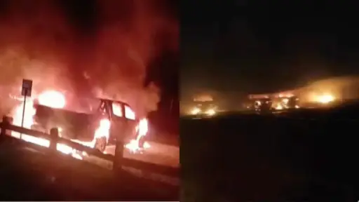 Atentado incendiario deja al menos cuatro vehículos quemados en Collipulli 