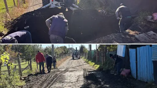 Reponen atravieso en Callejón Mellado de Chacayal Norte tras desbordes de canal