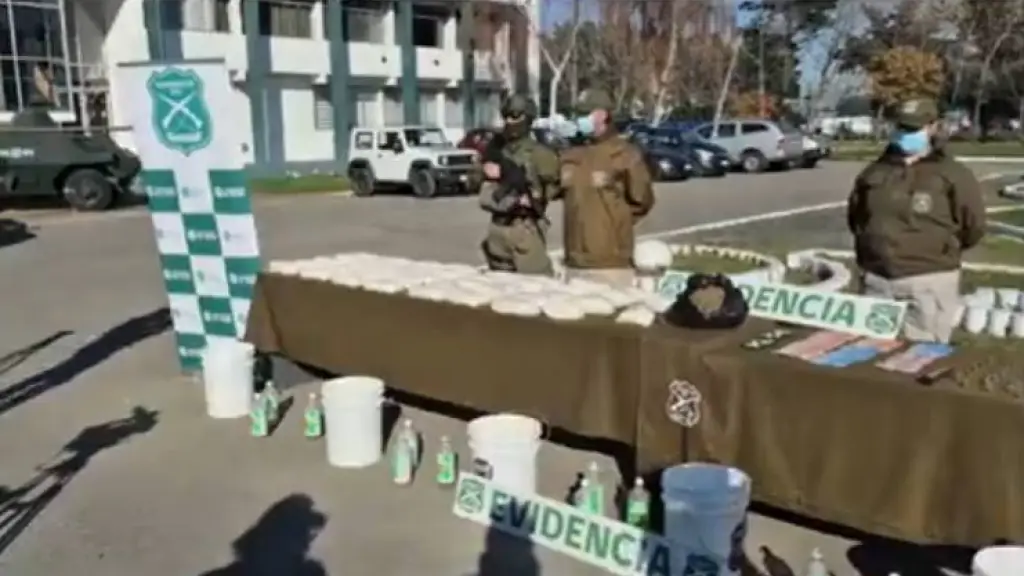 Tras el operativo, se incautaron 40 kilos de pasta base de cocaína y más de un kilo de marihuana en Penco, @FiscaliaBioBio
