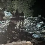 Incendio de cabaña en sector de Aguas Blancas, Municipalidad de Santa Bárbara