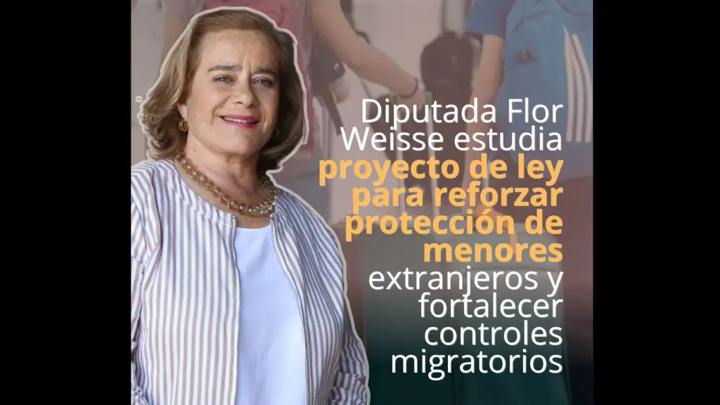 Diputada Flor Weisse estudia proyecto de ley para reforzar protección de menores extranjeros y fortalecer controles migratorios.