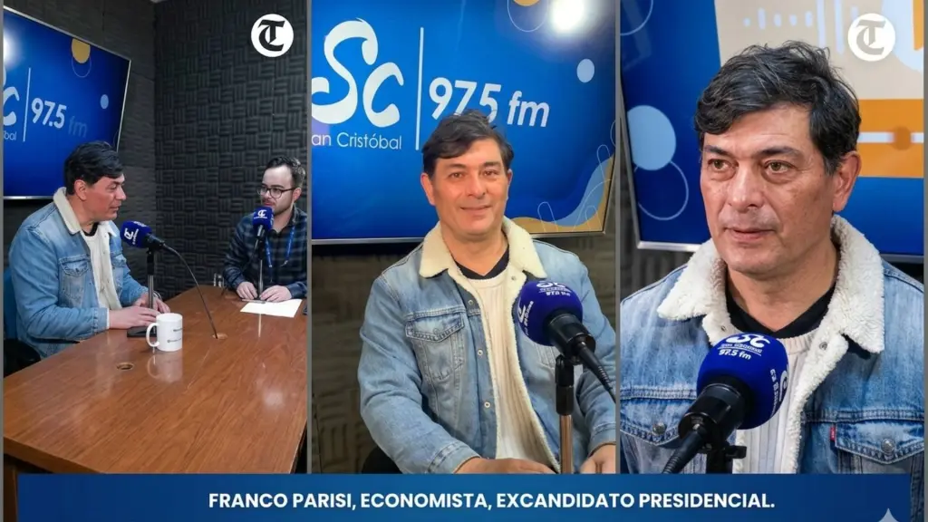 Franco Parisi respondió consultas sobre contingencia política y propuestas para Los Ángeles durante su paso por Radio San Cristóbal., La Tribuna