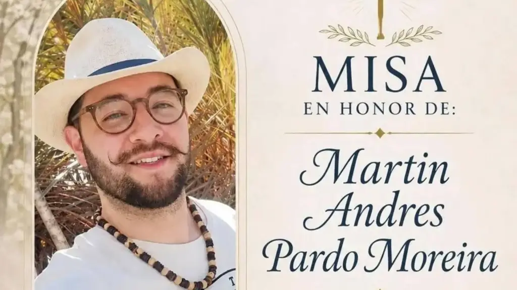 La ceremonia religiosa en memoria de Martín Andrés Pardo Moreira se realizará este domingo a las 12:30 horas en la Parroquia Santa María de Los Ángeles., Redes sociales