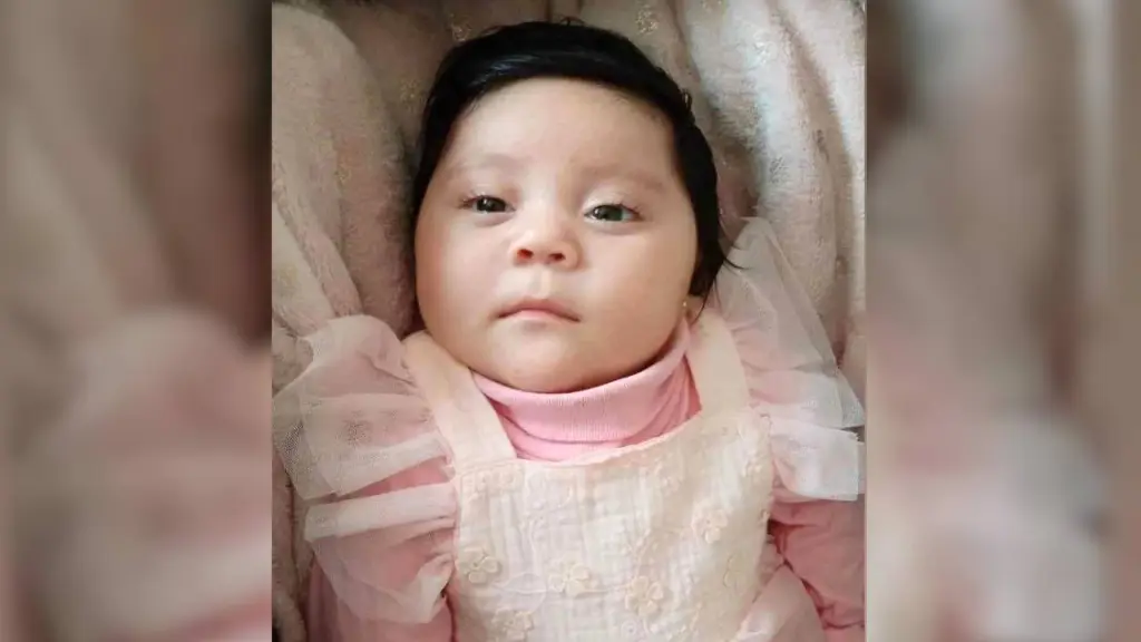 Con apenas cuatro meses de vida, Agustina enfrenta un diagnóstico de Atrofia Muscular Espinal tipo 1, condición que motivó a su familia a impulsar una campaña de apoyo (fotografía autorizada)., Cedida