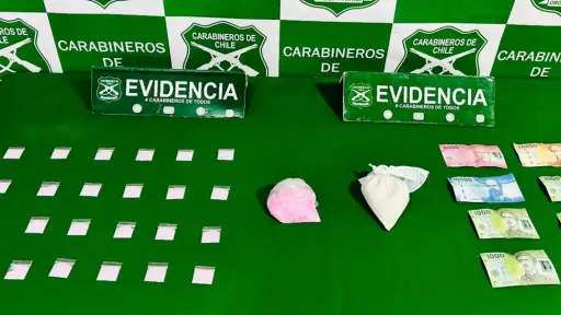 Incautan más de 500 dosis de pasta base y ketamina en operativo policial en Los Ángeles