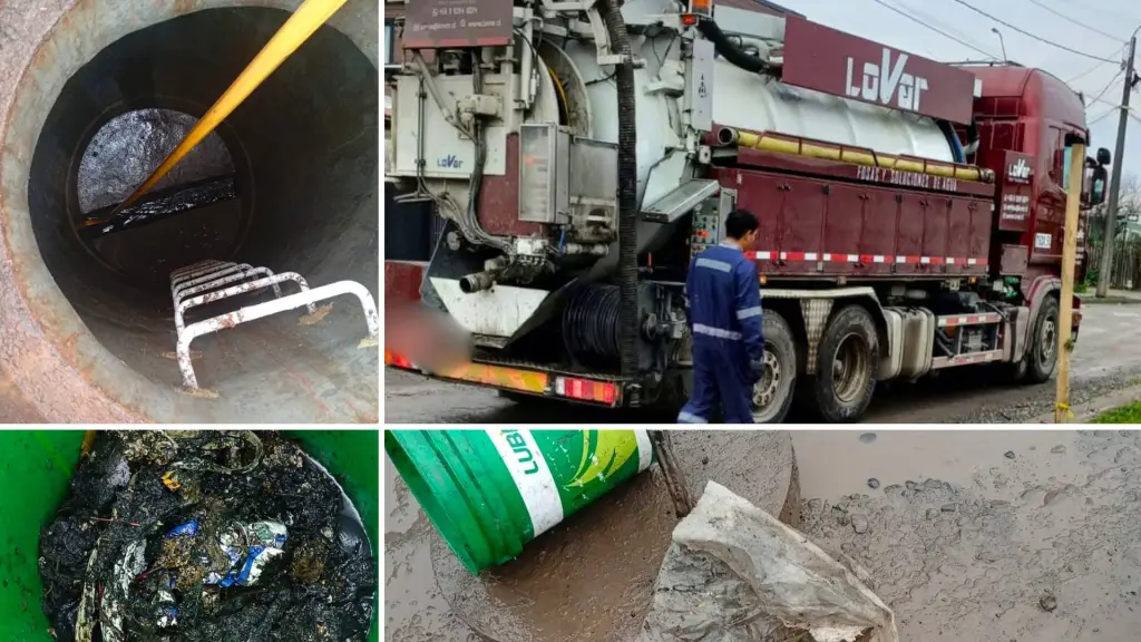 Las labores se realizaron en tres puntos de San Carlos Purén, donde fueron retirados residuos que estaban afectando el funcionamiento de la red sanitaria., Municipalidad de Los Ángeles