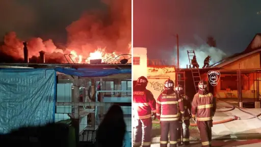 Adulta mayor escapó de su domicilio mientras este se incendiaba en Los Ángeles