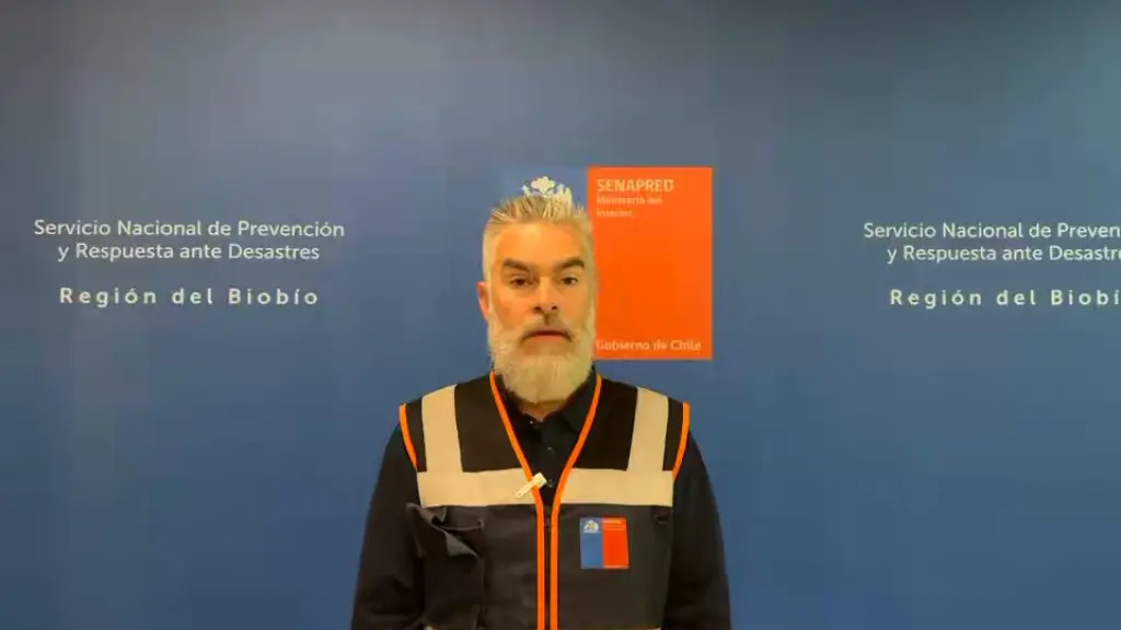 Director de SENAPRED Biobío advierte por sistema frontal y pide evitar conductas de riesgo, Senapred Biobio
