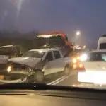 Conductor ebrio provoca choque múltiple en sector Sur de Los Ángeles: una embarazada está entre los afectados, La Tribuna 