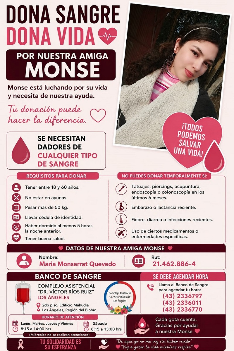 Campaña donación de sangre por Monserrat / Cedida