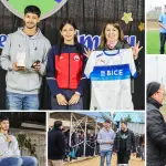 El futbolista lajino Jimmy Martínez participó en la apertura del nuevo recinto deportivo y compartió una jornada de conversación con estudiantes del establecimiento., Santa Cruz Laja