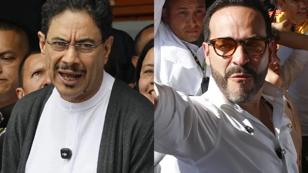 Combo de fotografías que muestra al candidato presidencial por el partido oficialista Pacto Histórico, Iván Cepeda (i), y al candidato de ultraderecha Abelardo de la Espriella, del movimiento Defensores de la Patria, EFE/ Carlos Ortega / Ernesto Guzmán Jr