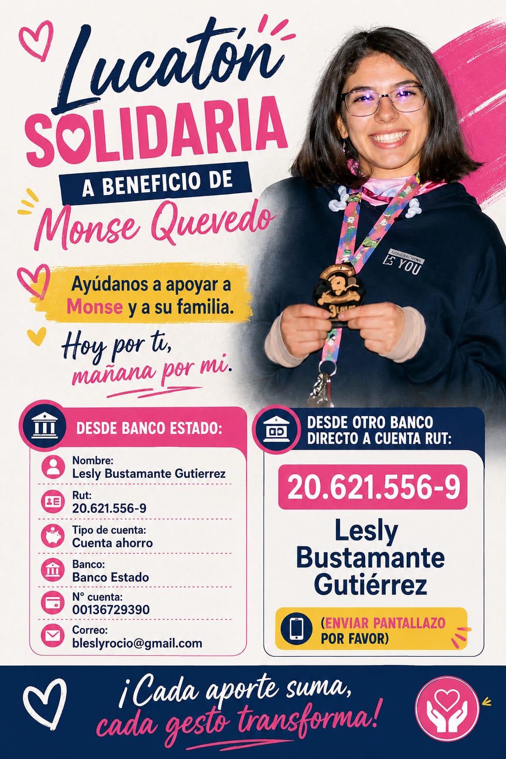 Campaña solidaria por Monse / Cedida
