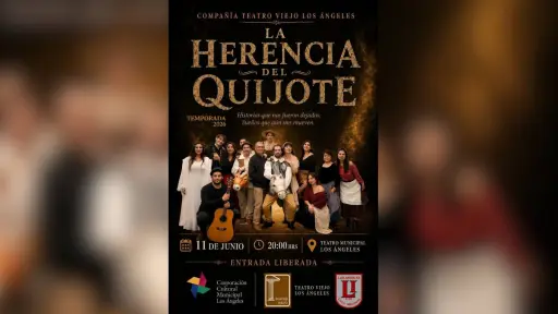 Herencia del Quijote vuelve al Teatro Municipal: Teatro Viejo Los Ángeles reestrena obra con drama, comedia y un mensaje actual