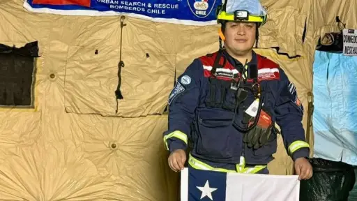 Bombero de Talcahuano se une a misión humanitaria en Venezuela tras potentes terremotos