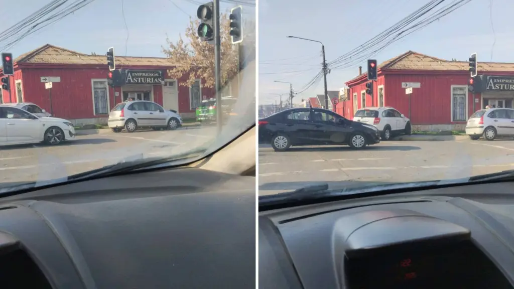 El impacto dejó a uno de los móviles sobre la acera de la esquina, mientras el segundo quedó detenido sobre la calzada., La Tribuna