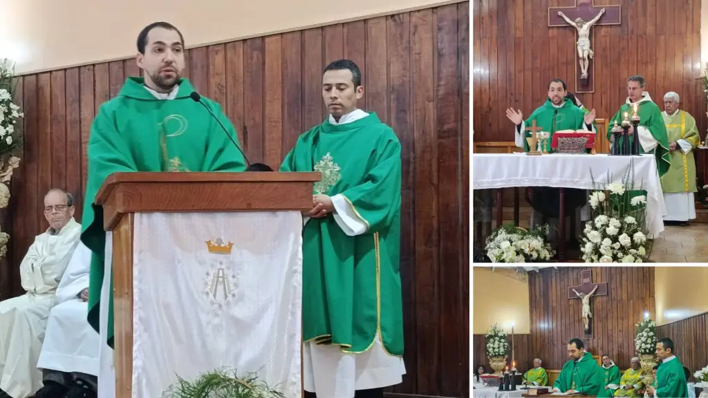 El presbítero Fabrizio Ferretti fue presentado oficialmente a la comunidad de Santa María Madre de la Iglesia., Parroquia Santa María Madre de la Iglesia
