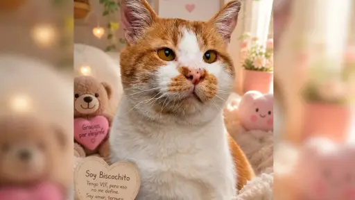 Biscochito encontró hogar: gato de joven accidentada ya tiene familia definitiva