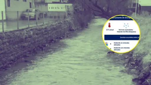 Sistema frontal deja 54,9 milímetros de lluvia y emergencias menores en Los Ángeles