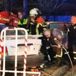 La emergencia movilizó a voluntarios de la Sexta Compañía, quienes realizaron labores de rescate y aseguramiento de la escena., Cuerpo de Bomberos Los Ángeles