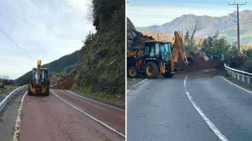 Derrumbe de tierra y rocas afecta Ruta Q-61 en Alto Biobío: despliegan maquinaria para su despeje