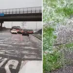 Reportan fuerte granizada en sector norte de Los Ángeles en medio del sistema frontal, La Tribuna