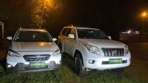 Carabineros recuperan vehículos robados y detienen a adolescente en Coihueco