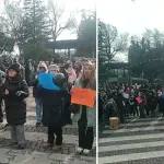 AHORA: Docentes se manifiestan afuera de la Municipalidad de Cabrero por presuntos sueldos impagos , Cabrero Urgente